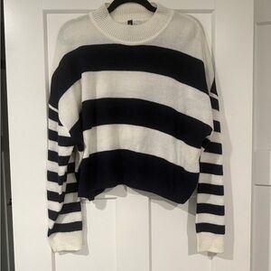 Striped Navy and White Sweater